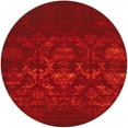 thumbnail image 1 of Ahgly Company Machine Washable Indoor Round Industrial Modern Red Area Rugs, 4' Round, 1 of 7