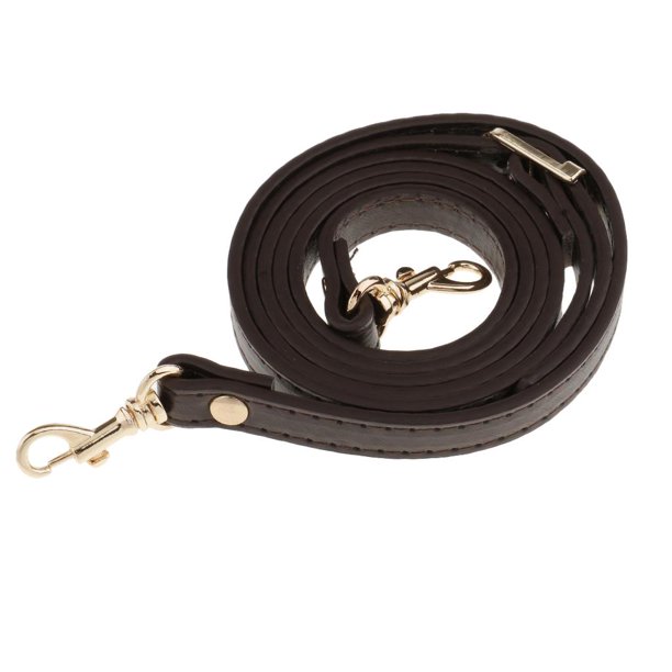 Correa de cuero PU ajustable bolsa de hombro bolso de mano cinturón bolsa café