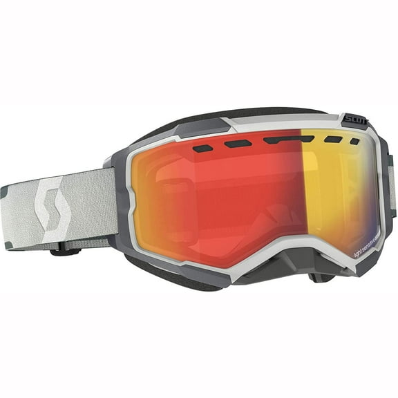 Scott Fury Snowcross Light Sensitive Goggle Gray w/Red Chrome Lens