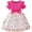 Hot Pink, variant on Miqool Toddler Girls Dress Flower Girls Crew Neck Ruffled Short Sleeve Ribbed A-Line Tulle Belted Wedding Party Princess Dresses for Kids 3-10 Years