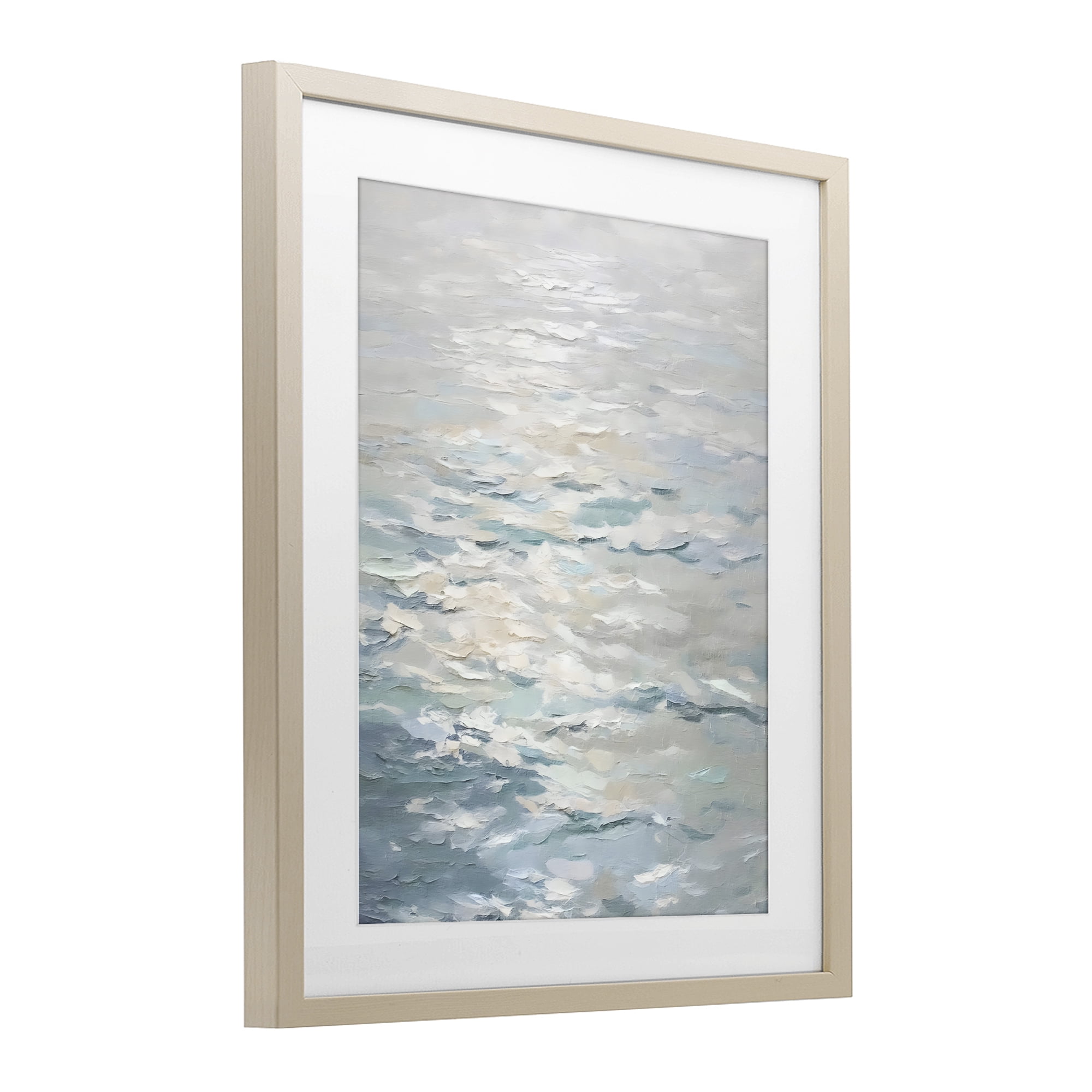 Stupell Industries Shallow Reflections Calm Sea Birch Framed Print Under Glass, design by Riley B