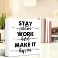 thumbnail image 5 of Zomyto 5x5 In Inspirational Wooden Box Sign,Positive Work Hard Make it Happen, 5 of 7