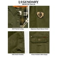 thumbnail image 5 of Legendary Whitetails Men's Journeyman Flannel Lined Shirt Jacket Water Resistant Waxed Cotton, 5 of 8