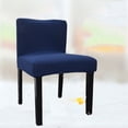 thumbnail image 4 of 2 Unids Opción De zul Boda Comedor B Taburete Cubierta De Respaldo Bajo Sil Cubierta De Deslizamiento Asiento Zulema Funda para silla de comedor, 4 of 6