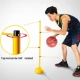 thumbnail image 2 of Agile Reaction Basketball Dribble Trainer Adjustable Dribbling Training Equipment Easy to Assemble Foldable Trainer Rods, 2 of 5