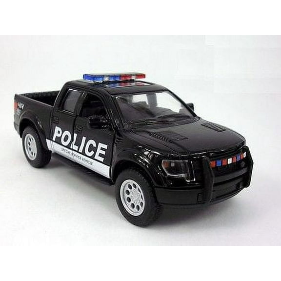 5" Kinsmart 2013 Ford F-150 SVT Raptor SuperCrew Police Special Diecast 1:46