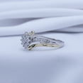 thumbnail image 5 of AFFY White Natural Diamond Flower Ring in 10k Two-Tone Yellow Gold, 5 of 6