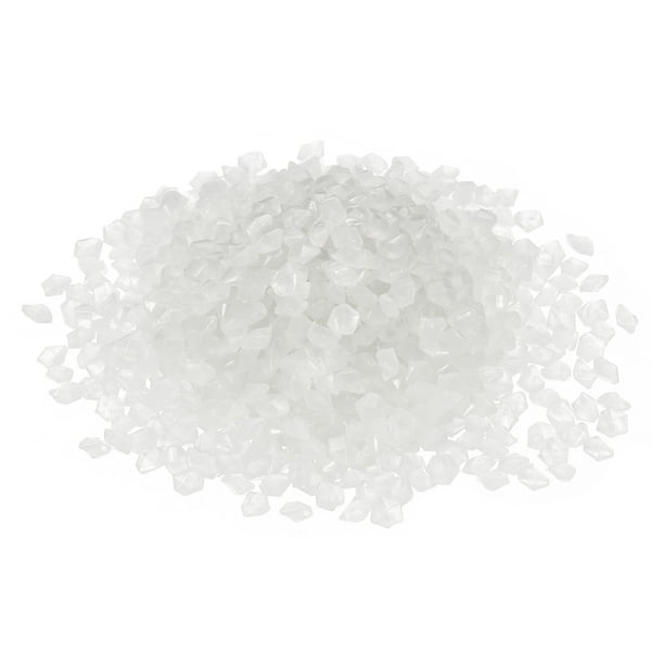 Uxcell 5000 Pack Rocas Brillantes 0.12''-0.2'' Piedras Brillantes Decoración en la Oscuridad Luminiscente Decoración DIY Blanca