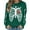 Green, variant on Womens Hoodless Sweatshirts Halloween Printed Sweatshirt Long Sleeved Top Pullover Hooded Sweatshirt