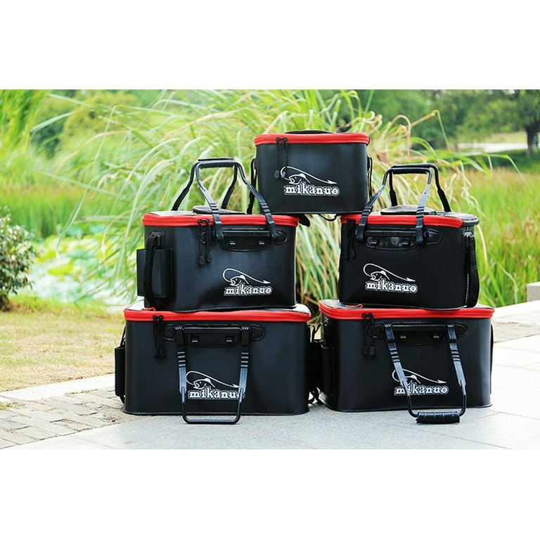 BESTONZON 50cm Multi-Function Folding Thicken Live Fishing Box EVA Tank  Bucket Camping Outdoor Fishing Bag Tackle Fishbox