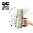 thumbnail image 3 of 40oz Pioneer Flower Floral Print Pattern Insulated Tumbler with Handle, BPA-Free Leak Proof Lid and Straws, Double Wall Vacuum, Hot 12h/Cold 34h, 3 of 6