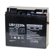 UPG UB12220 12V 22Ah T4 AGM Battery for APC UPS RBC7 RBC11 RBC55 Fire Security Alarm Panels Pride Mobility Scooters GoGo Elite Dr Power Briggs Generator Craftsman 90508011 Mower JNC660 Jump Pack