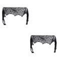 thumbnail image 4 of QualitChoice Halloween Décoration Cheminée Manteau Léger Résistant à l'Usure Écharpe Couverture Noir 45x244cm 2Set, 4 of 6