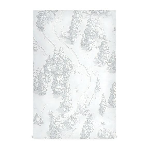 Winter Wonderland Decorative Waffle Towel Kitchen Dishcloth 28x18in Multi-Use Tea Towel