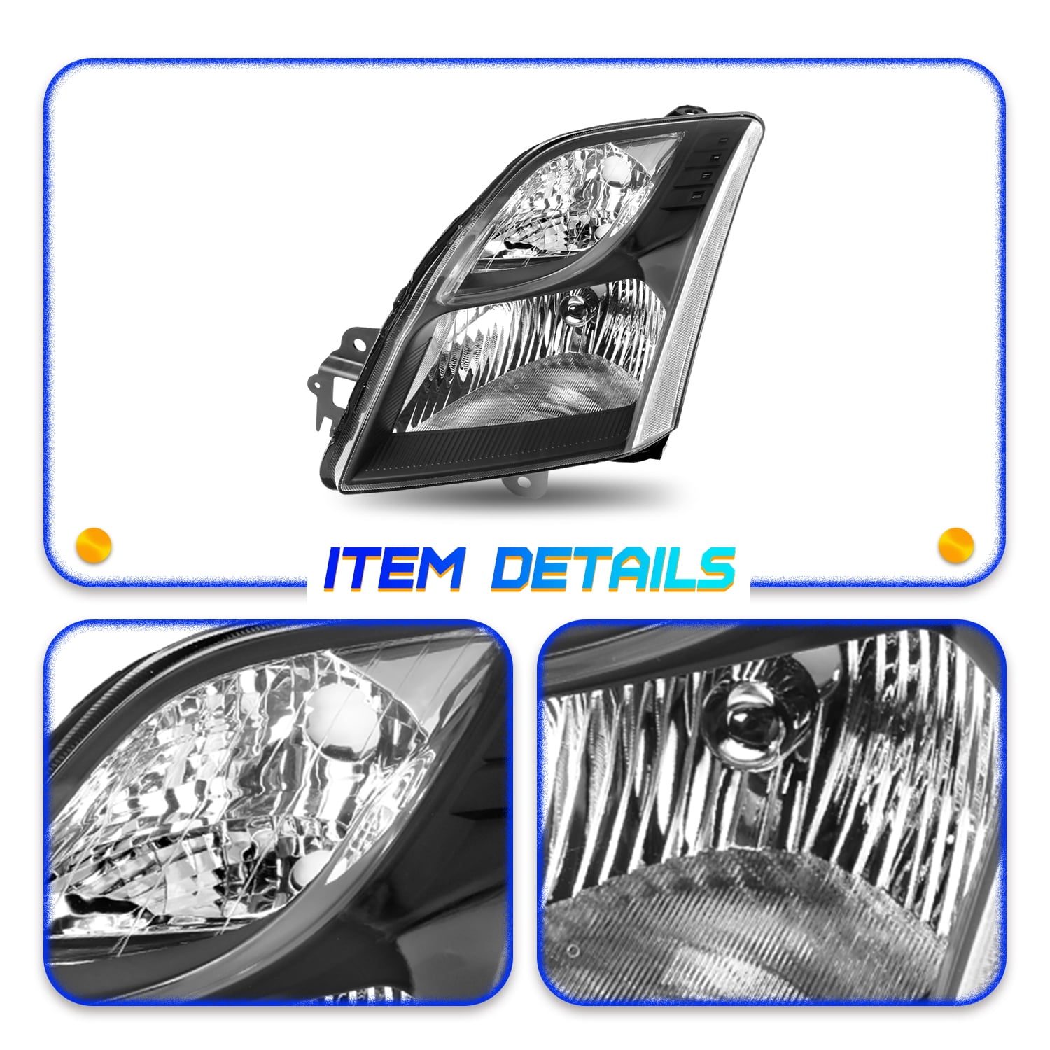 For 2010 2011 2012 Nissan Sentra 2.0L Halogen Headlights Assembly Headlamps Pair