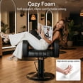 thumbnail image 7 of Baasha Allblack All Purpose Hydraulic Barber Chair with Removable Headrest, Reclining Salon Chair for Makeup, Lash, Tattoo, Braiding & Shaving, 440 lbs Cap, 7 of 7
