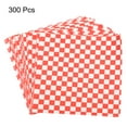 thumbnail image 3 of 100pcs Square Checkered Pattern Wax Paper Sheets 7" x 7", Blue, 3 of 7