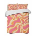 thumbnail image 2 of Pink Orange Full Size Down Alternative Comforter, Lightweight Comforter Quilt Bedding Set with Pillow Shams Art Abstract Modern Geometric All Seasons Bed Comforter Duvet Insert 78"x90", 2 of 7