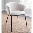 thumbnail image 5 of LumiSource Black Steel, Cream Fabric Ashland Chair, 5 of 10