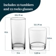 thumbnail image 2 of Libbey Province 24-Piece Glasses Drinking Set, Ideal Dining Glassware Sets, Dishwasher Safe Glass Sets For Drinking, 2 of 4