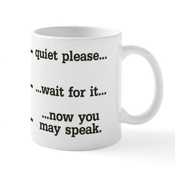 CafePress - Quiet Please Mugs - 11 oz Ceramic Mug - Novelty Coffee Tea Cup