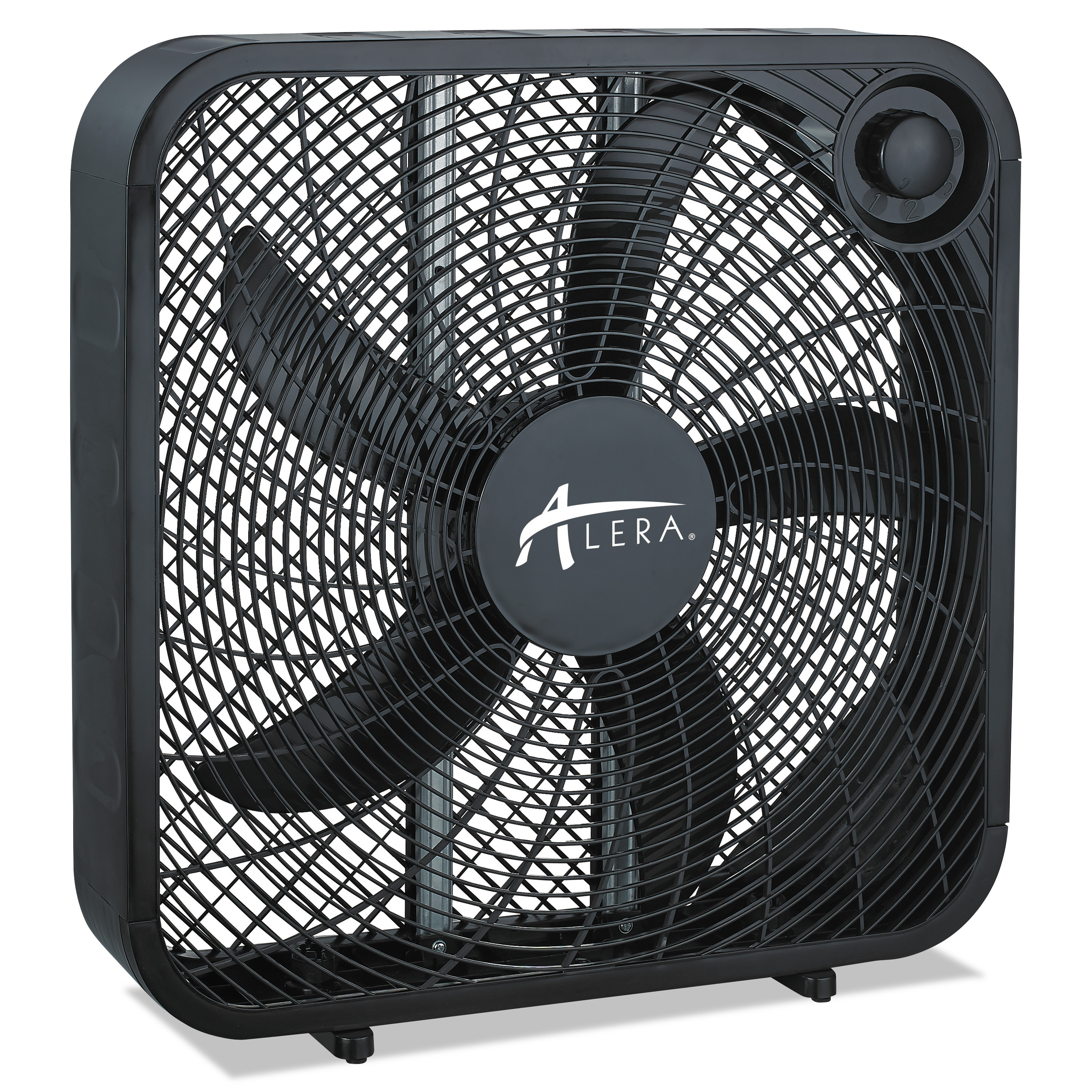 Alera 3Speed Box Fan, Black FANBX20B