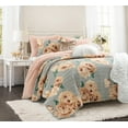 thumbnail image 2 of Lush Decor Mira Vintage Floral Oversized Quilt Dusty Rose/Black 3Pc Set Full/Queen, 2 of 8