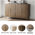 thumbnail image 7 of Tcbosik Storage Cabinet with 4 Doors, 55" Modern Buffet Sideboard, Coffee Bar Cabinet with Adjustable Shelves, Accent Cabinet for Living Room, Dining Room, Hallway, Entryway, Walnut, 7 of 7