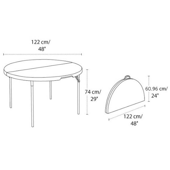 Lifetime 48 Fold In Half Round Table 80508