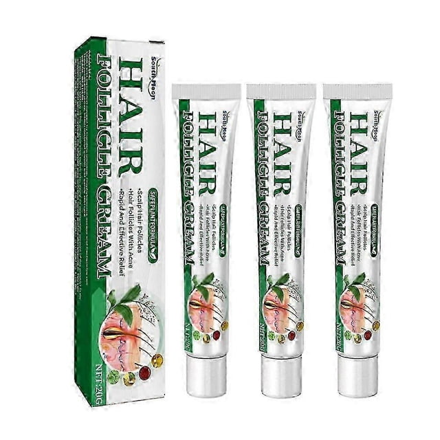 3pcs Hair Follicle Cream Treat Folliculitis Skin Inflammation Antibacterial Ointment