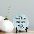 thumbnail image 2 of I Am More Than My Mistakes Blue Wood Color Circle Table Sign (5" X 5"), 2 of 4