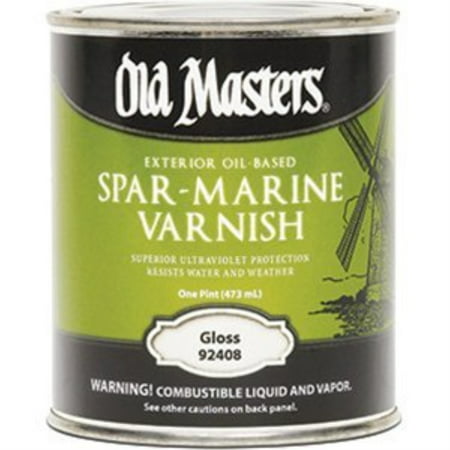1792977 SPAR MARINE VRNSH GLS PT Old Masters Gloss Clear Oil-Based Marine Spar Varnish 1 pt