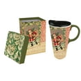 thumbnail image 2 of Cypress Home Vintage Christmas Ceramic Travel Coffee Mug, 17 ounces, 2 of 2