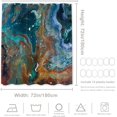 thumbnail image 6 of Colorful Abstract Marble Decor Shower Curtain, Bathroom Decor Polyester Fiber Plastic Rings Quick-Drying Waterproof for Bathtubs/Bathroom, 72x72 inches, 6 of 6