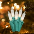 thumbnail image 2 of Holiday Time 100-Count Warm White LED Glass Mini Christmas Lights, with Green Wire, 2 of 6