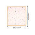 thumbnail image 3 of INSPIRE CHIC Women's Floral Printed Cotton Blended Scarves, 21.7" Small Square Flowers Headscarf Neckerchief Stripes Flowers-Orange, 3 of 6