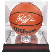 Klay Thompson Golden State Warriors Autographed Wilson Replica Basketball with Mahogany Team Logo Display Case - Fanatics Authentic Certified