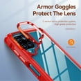 thumbnail image 2 of Case for Samsung Galaxy A12 6.5-inch Four-Corner Airbag Shock-Absorbing Phone Case with Electroplated Alloy Lens Protection, Hard Clear Scratch-Resistant Back Hard Cover Protective Phone Case,Red, 2 of 7