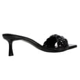 thumbnail image 4 of Delicious Women's Braided Square Toe Faux Patent Leather Kitten Heel, Black,  7.5 M US, 4 of 6