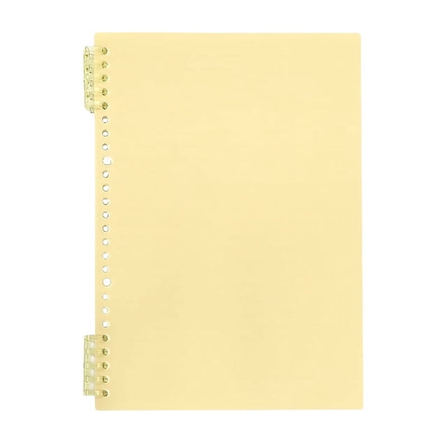 Zhuge Cuaderno espiral a cuadros B5, cuadernos de tapa dura de papel grueso extraíble, 120 páginas/60 hojas, para tomar notas, 2 paquetes, amarillo