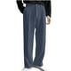thumbnail image 2 of Pantalones largos de moda para hombre, con cordón, cintura elástica, color liso, informales, largos, de chándal, de pierna recta, holgados, casuales, blancos, de pierna ancha, para hombre., 2 of 6