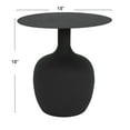 thumbnail image 2 of Creative Co-Op Modern Textured Round Metal Side Table, Black, 2 of 10