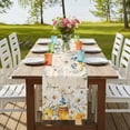 thumbnail image 4 of Table Runners 70 Inches Long Dress Scarves, White Daisy Farmhouse Coffee/Dining/Kitchen Table Decor, Holiday Table Runner, Spring Floral Elegant Pastoral Botanical Bees 13x70 Inch, 4 of 9
