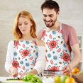 thumbnail image 3 of Pioneer Flower Floral Print Pattern Apron for Women and Men, Cotton Linen Waterproof with Pockets, Adjustable, 33x27 Inch for Kitchen, Gardening, BBQ, Salon, 3 of 6