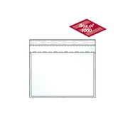 EnvyPak Clear Booklet, Photo & Postcard Envelope, Permanent Peel and Seal Closure - Holds 5 x 7 in.  Insert - Box of 100 - Made in USA