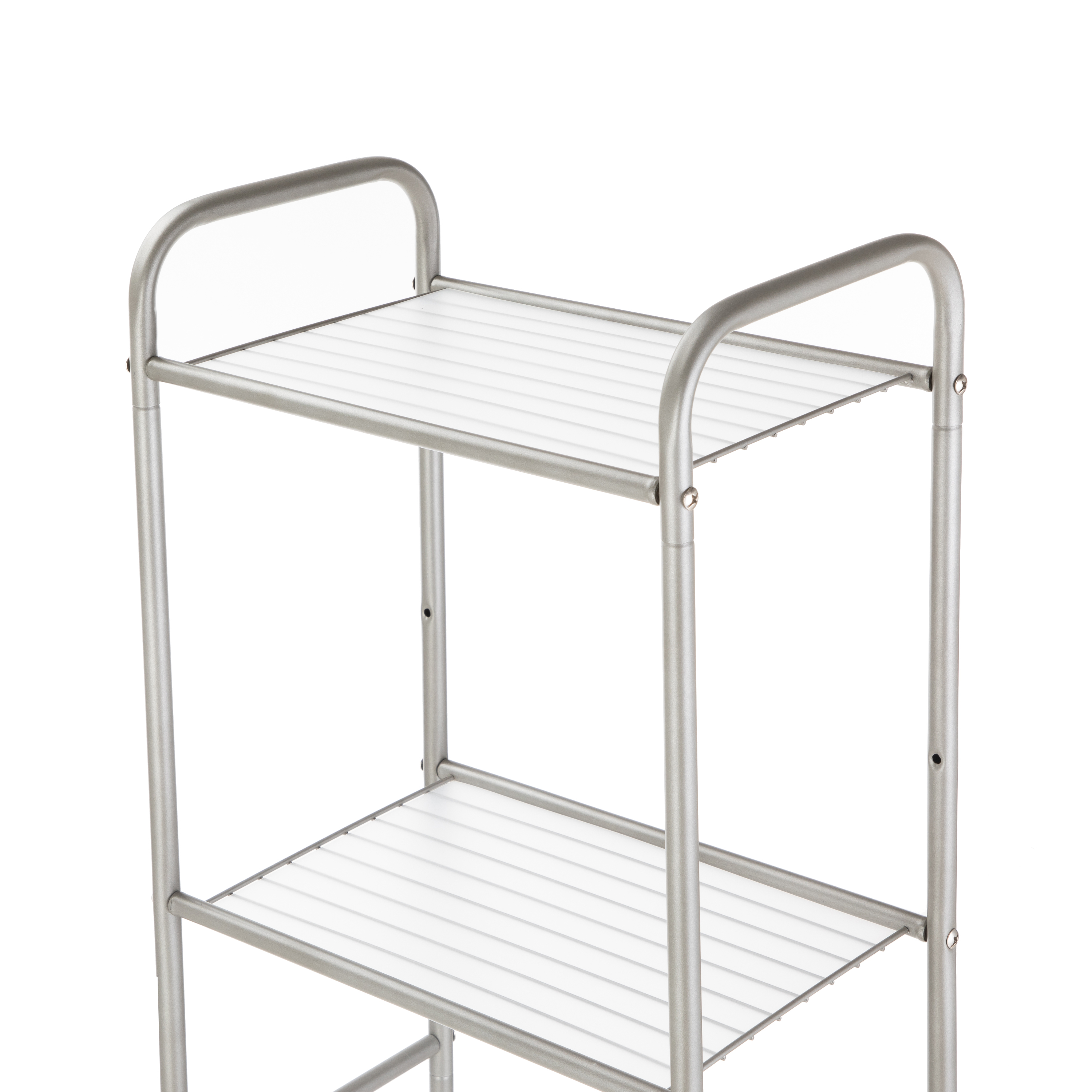 Mainstays 5-Shelf Bathroom Storage Tower with Steel Frame in Satin Nickel