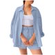 thumbnail image 4 of Conjunto de Blusa y Pantalones Cortos SCZ Azul Claro L, 4 of 5