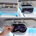 thumbnail image 4 of Ihresy Estuche para anteojos de automóvil Soporte para anteojos Visera solar Caja universal para anteojos de automóvil Caja de almacenamiento de anteojos multifuncional Soporte para anteojos Soporte para anteojos de sol Accesorios para el interior del automóvil,Beige, 4 of 7