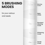 Oclean Flow Sonic Long Battery Life Rechargeable Electric Toothbrush, Adult and Children 10+, Medium Bristles, White, 1 Pack