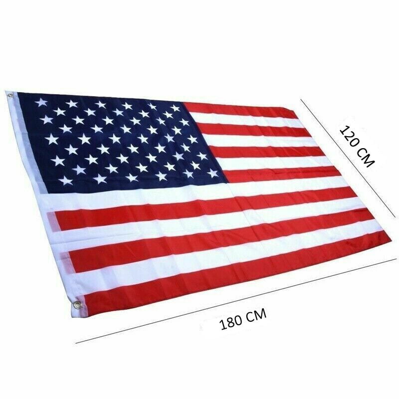 4X6FT 120*180cm USA US U.S. American Flag Polyester Stars Brass Grommet US Flag